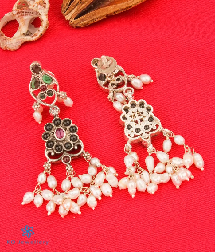 Necklaces Silversmith The Aarushi Silver Guttapusalu Necklace OxidisedShort