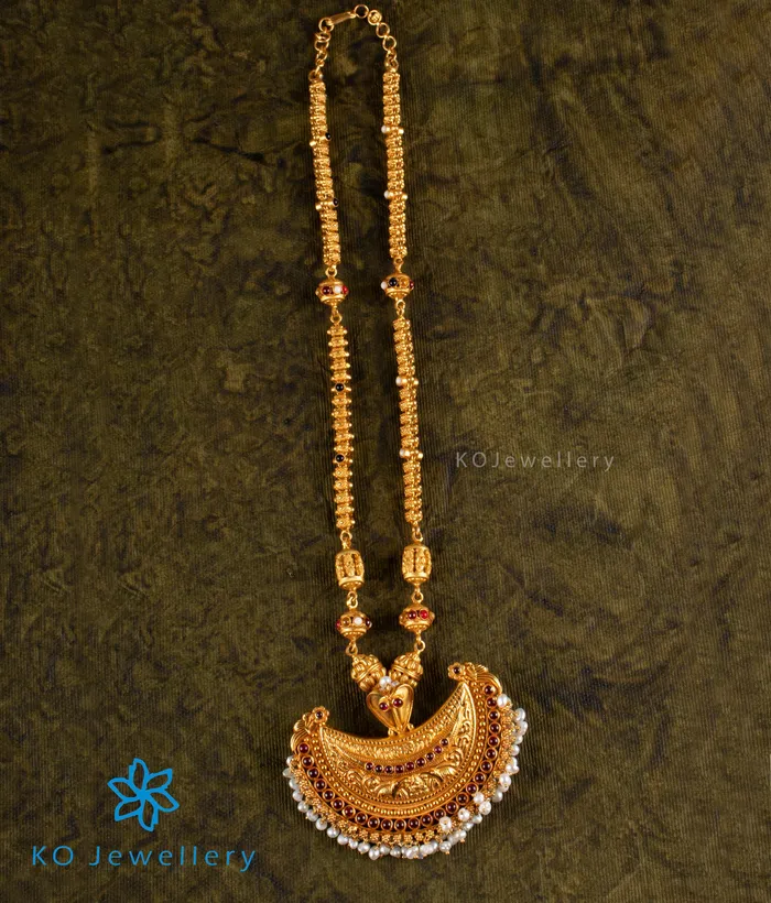 Necklaces Silversmith The Bhavya Navaratna Kokkethathi Silver Necklace