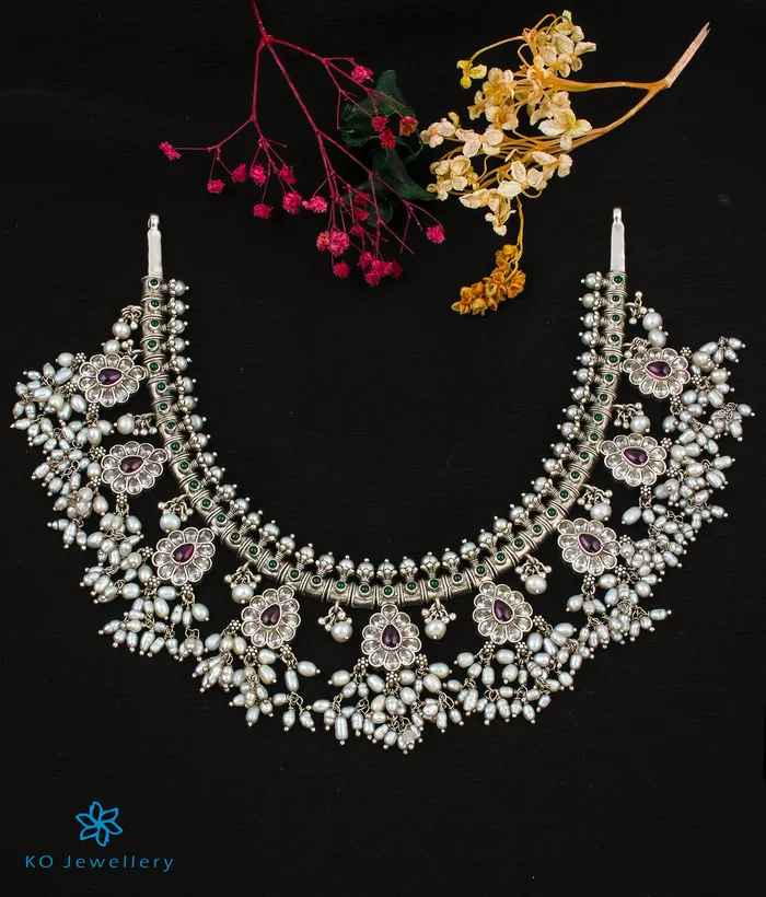 Necklaces Silversmith The Komolika Silver Guttapusalu Necklace