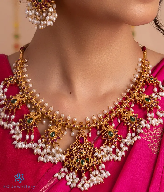 Necklaces Silversmith The Rachana Silver Guttapusalu Necklace Medium