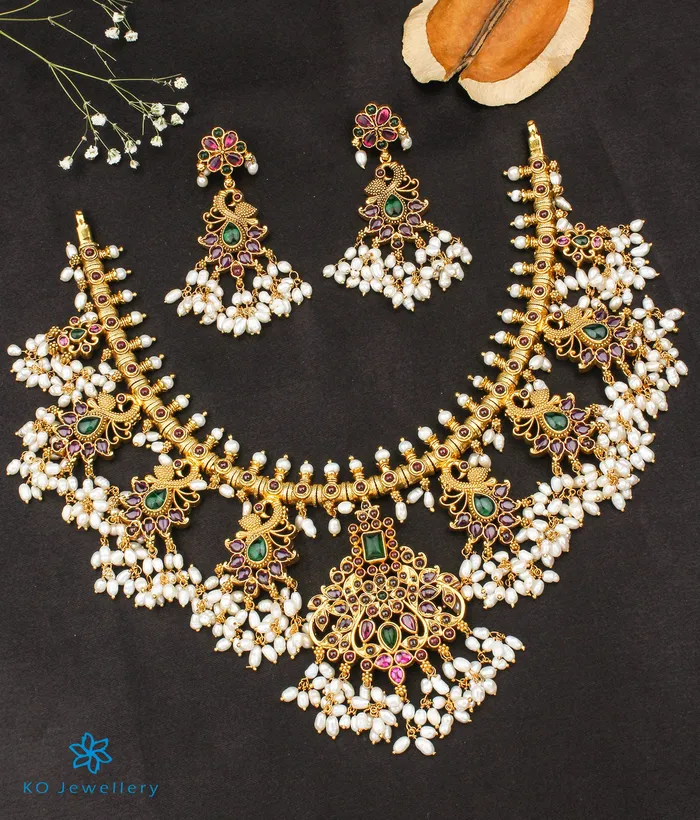 Necklaces Silversmith The Rachana Silver Guttapusalu Necklace Medium