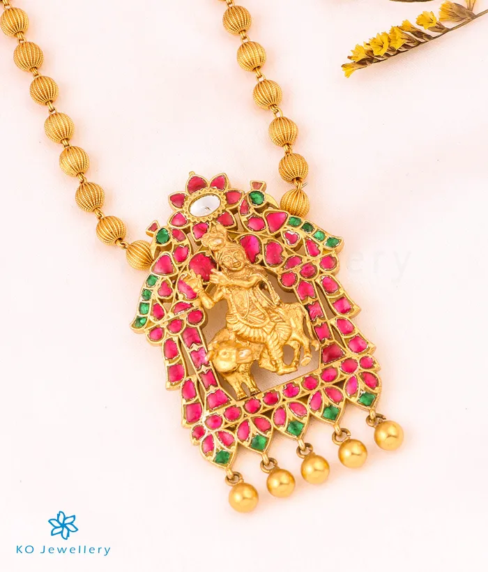 Necklaces The Radhesh Antique Silver Kundan Necklace Kundan
