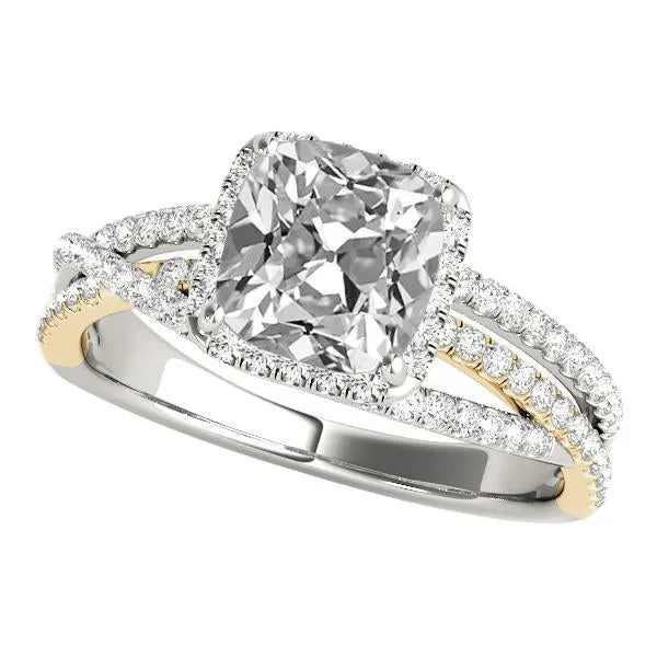 Rings Cushion Old Cut Natural Earth Mined Diamond Halo Ring Triple Split Shank 950 Carats HarryChadEntcom Rings Cushion Old Cut Natural Earth Mined Diamond Halo Ring Triple Split Shank 950 Carats HarryChadEntcom