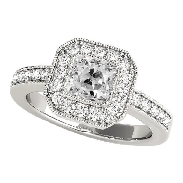 Rings Cushion Old Cut Natural Earth Mined Diamond Halo Ring With Accents 575 Carats Bezel Set HarryChadEntcom Rings Cushion Old Cut Natural Earth Mined Diamond Halo Ring With Accents 575 Carats Bezel Set HarryChadEntcom