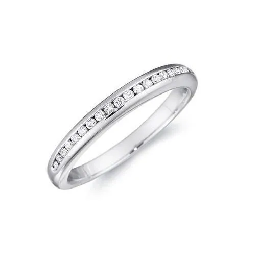 Rings GB 060 Carats Round Natural Earth Mined Diamond Half Eternity Wedding Band White Gold 14K Rings GB 060 Carats Round Natural Earth Mined Diamond Half Eternity Wedding Band White Gold 14K