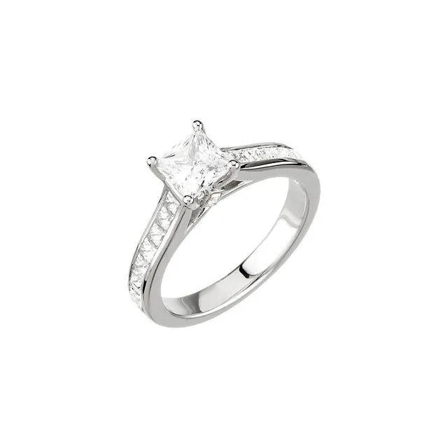 Rings GB 175 Carat Princess Natural Earth Mined Diamond Anniversary Ring White Gold Rings GB 175 Carat Princess Natural Earth Mined Diamond Anniversary Ring White Gold