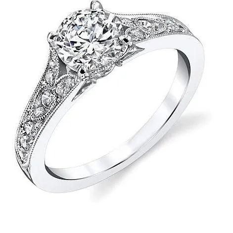 Rings GB 325 Carats Round Cut Natural Earth Mined Diamond Antique Style Wedding Ring Rings GB 325 Carats Round Cut Natural Earth Mined Diamond Antique Style Wedding Ring