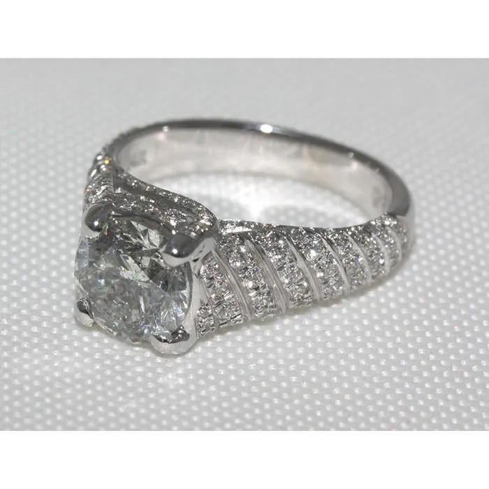 Rings GB 350 Ct Natural Earth Mined Diamond Engagement Ring Micro Pave Gold Ring Rings GB 350 Ct Natural Earth Mined Diamond Engagement Ring Micro Pave Gold Ring
