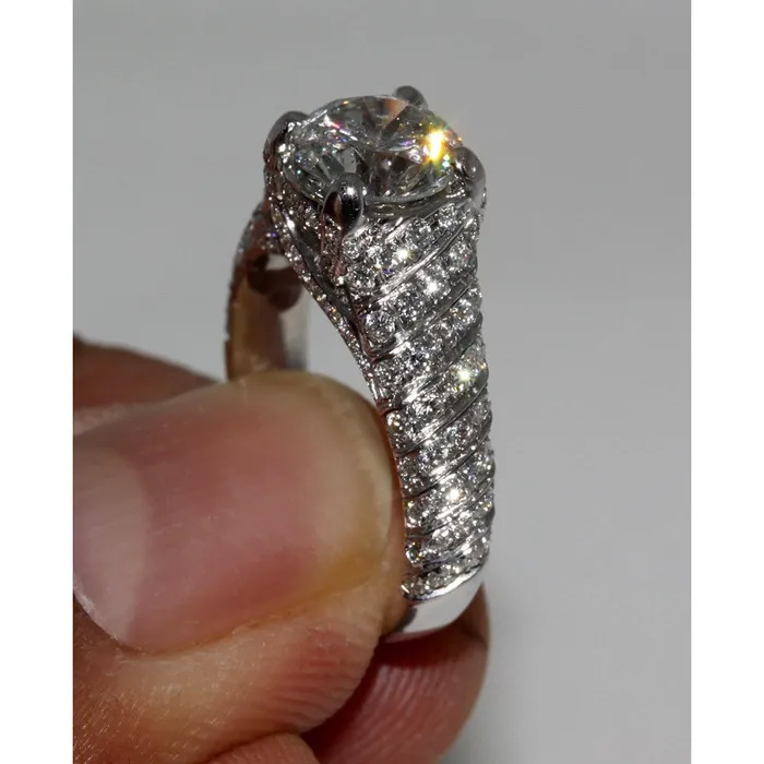 Rings GB 350 Ct Natural Earth Mined Diamond Engagement Ring Micro Pave Gold Ring Rings GB 350 Ct Natural Earth Mined Diamond Engagement Ring Micro Pave Gold Ring