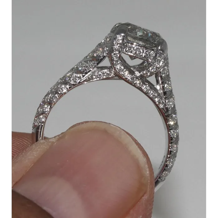 Rings GB 350 Ct Natural Earth Mined Diamond Engagement Ring Micro Pave Gold Ring Rings GB 350 Ct Natural Earth Mined Diamond Engagement Ring Micro Pave Gold Ring