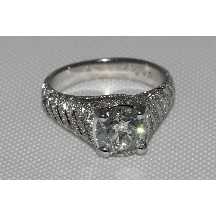 Rings GB 350 Ct Natural Earth Mined Diamond Engagement Ring Micro Pave Gold Ring Rings GB 350 Ct Natural Earth Mined Diamond Engagement Ring Micro Pave Gold Ring