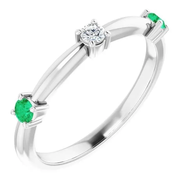 Rings GB ThreeStone Natural Earth Mined Diamond Ring 090 Carats Columbian Emerald Jewelry Rings GB ThreeStone Natural Earth Mined Diamond Ring 090 Carats Columbian Emerald Jewelry