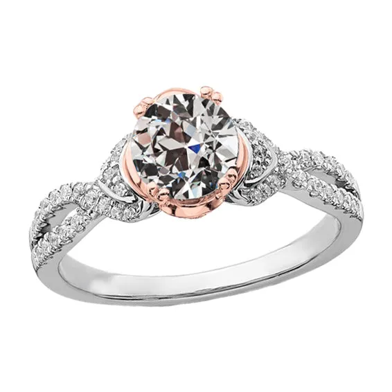 Rings HarryChadEntcom 4 Carats Gold Round Old Miner Genuine Natural Earth Mined Diamond Ring Pave Split Shank Rings HarryChadEntcom 4 Carats Gold Round Old Miner Genuine Natural Earth Mined Diamond Ring Pave Split Shank