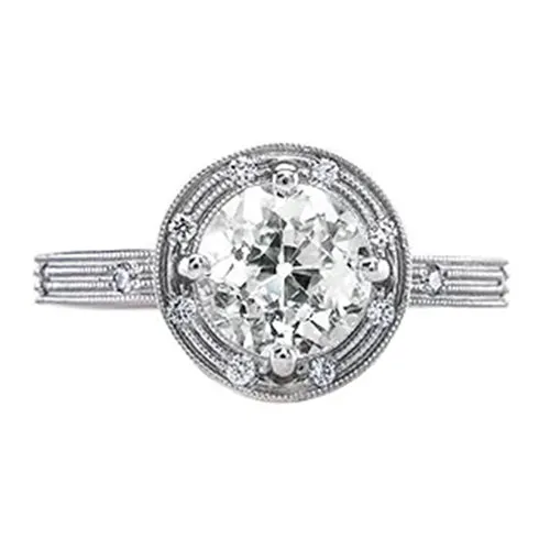 Rings HarryChadEntcom Halo Vintage Style Ring Round Cut Old Miner Jewelry 150 Carats Natural Earth Mined Diamond Rings HarryChadEntcom Halo Vintage Style Ring Round Cut Old Miner Jewelry 150 Carats Natural Earth Mined Diamond