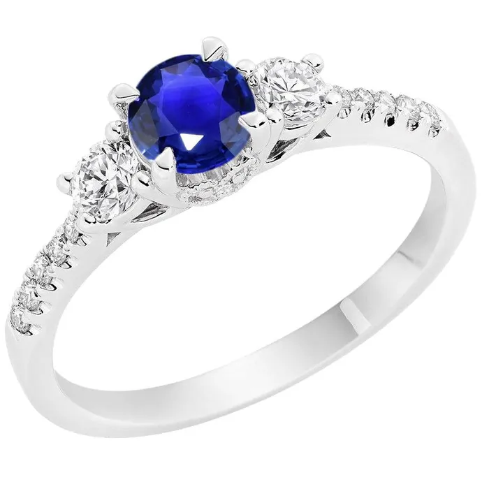 Rings HarryChadEntcom Ladies Gold Natural Earth Mined Diamond Ring Round Cut Ceylon Sapphire 350 Carats 14K Rings HarryChadEntcom Ladies Gold Natural Earth Mined Diamond Ring Round Cut Ceylon Sapphire 350 Carats 14K