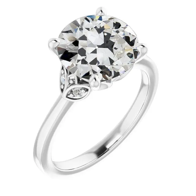 Rings HarryChadEntcom Round Old Miner Natural Earth Mined Diamond Anniversary Ring Leaf Style 450 Carats Rings HarryChadEntcom Round Old Miner Natural Earth Mined Diamond Anniversary Ring Leaf Style 450 Carats