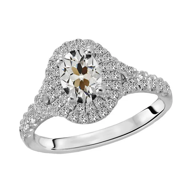 Rings HarryChadEntcom Round Oval Old Mine Cut Real Natural Earth Mined Diamond Halo Ring 5 Carats White Gold Rings HarryChadEntcom Round Oval Old Mine Cut Real Natural Earth Mined Diamond Halo Ring 5 Carats White Gold