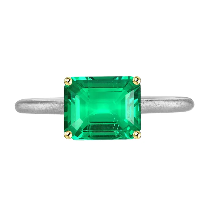 Rings HarryChadEntcom Thin Band Green Emerald Ring For Women