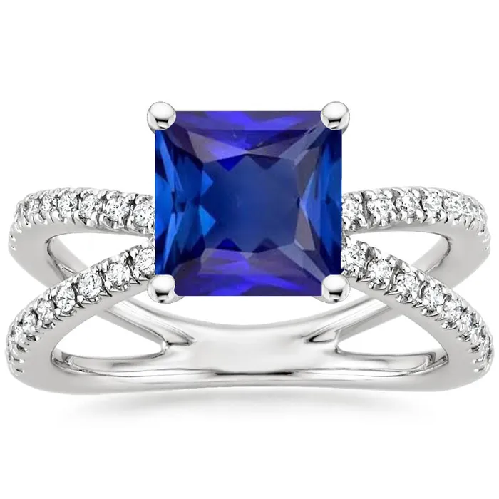 Rings HarryChadEntcom Women Natural Earth Mined Diamond Engagement Ring 625 Carat Blue Sapphire Princess Center Rings HarryChadEntcom Women Natural Earth Mined Diamond Engagement Ring 625 Carat Blue Sapphire Princess Center