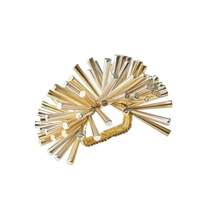 Rings Kim Seybert Kim Seybert Napkin Ring Fringe Gold Set Of 4
