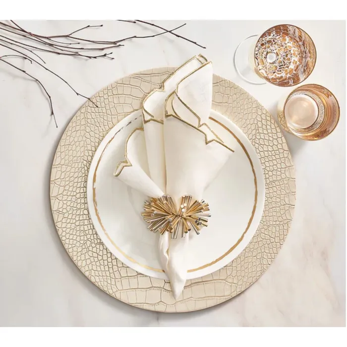 Rings Kim Seybert Kim Seybert Napkin Ring Fringe Gold Set Of 4 Rings Kim Seybert Kim Seybert Napkin Ring Fringe Gold Set Of 4