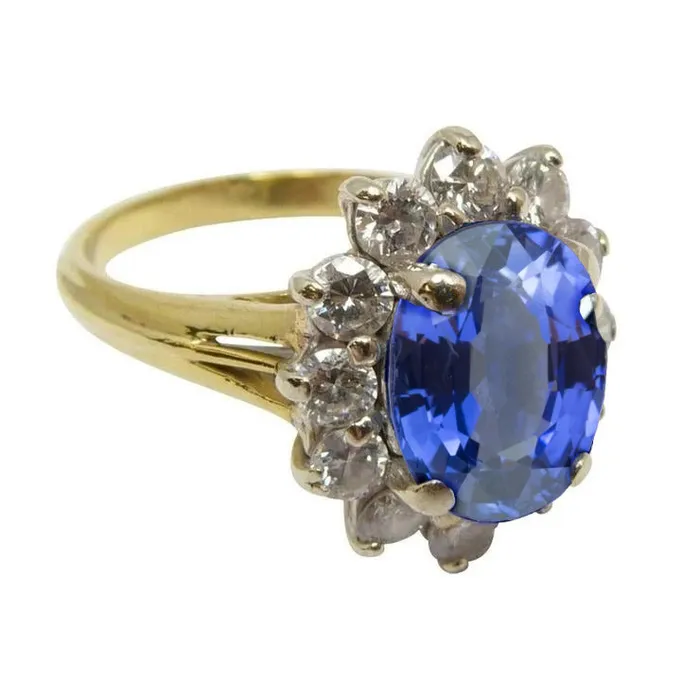 Rings Round Cut Sri Lanka Blue Sapphire Natural Earth Mined Diamonds 3 Ct Ring GB Rings Round Cut Sri Lanka Blue Sapphire Natural Earth Mined Diamonds 3 Ct Ring GB