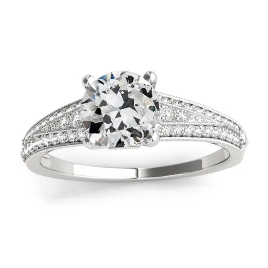 Rings White Gold Old Mine Cut Genuine Natural Earth Mined Diamond Ring Prong Set Milgrain 4 Carats HarryChadEntcom Rings White Gold Old Mine Cut Genuine Natural Earth Mined Diamond Ring Prong Set Milgrain 4 Carats HarryChadEntcom