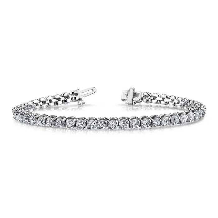 Round Cut Natural Earth Mined Diamond Tennis Bracelet 675 Carat Two Prong Set WG 14K GB Bracelets Round Cut Natural Earth Mined Diamond Tennis Bracelet 675 Carat Two Prong Set WG 14K GB Bracelets