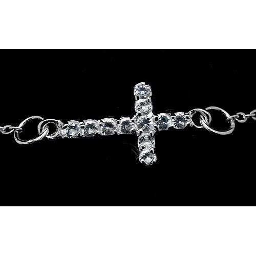 Round Natural Earth Mined Diamond Cross Bracelet 330 Carats White Gold Jewelry New GB Bracelets Round Natural Earth Mined Diamond Cross Bracelet 330 Carats White Gold Jewelry New GB Bracelets