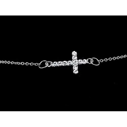Round Natural Earth Mined Diamond Cross Bracelet 330 Carats White Gold Jewelry New GB Bracelets Round Natural Earth Mined Diamond Cross Bracelet 330 Carats White Gold Jewelry New GB Bracelets