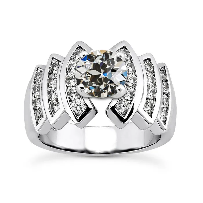 Round Old Cut Natural Earth Mined Diamond Wedding Ring With Steps Channel Set 8 Carats HarryChadEntcom Rings Round Old Cut Natural Earth Mined Diamond Wedding Ring With Steps Channel Set 8 Carats HarryChadEntcom Rings