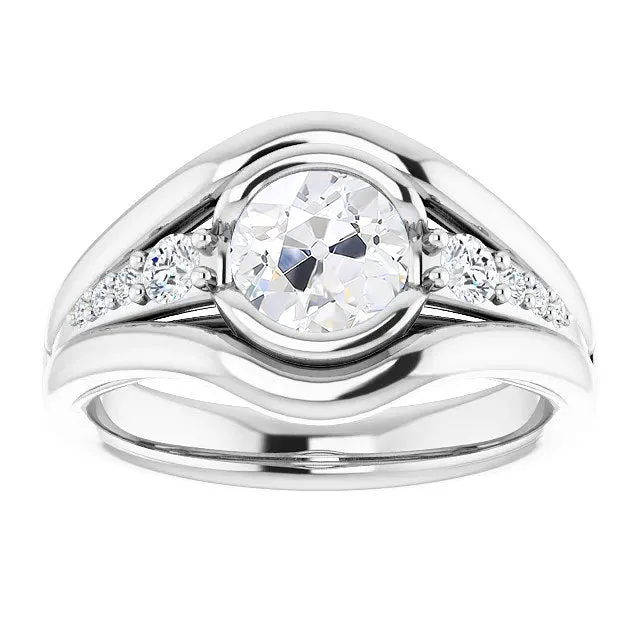 Round Old Miner Real Natural Earth Mined Diamond Ring Half Bezel Set 325 Carats White Gold HarryChadEntcom Rings Round Old Miner Real Natural Earth Mined Diamond Ring Half Bezel Set 325 Carats White Gold HarryChadEntcom Rings