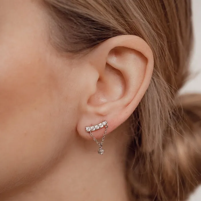 Shooting Star Stud Earrings Sterling Silver Hey Happiness Earrings