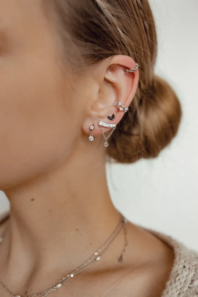 Shooting Star Stud Earrings Sterling Silver Hey Happiness Earrings