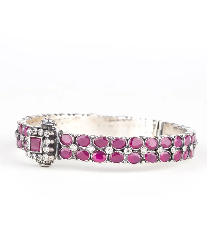 Silversmith Bracelets The Arunodaya Silver Kemp Bracelet OxidisedSize 222426 Silversmith Bracelets The Arunodaya Silver Kemp Bracelet OxidisedSize 222426