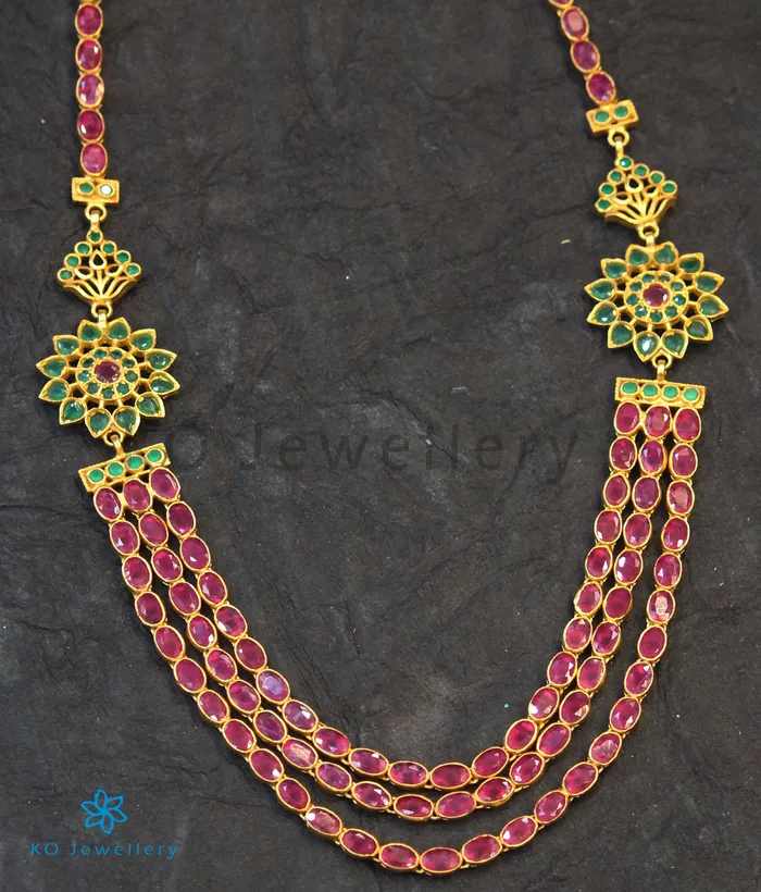 Silversmith Necklaces The Aham Silver Layered Necklace Red