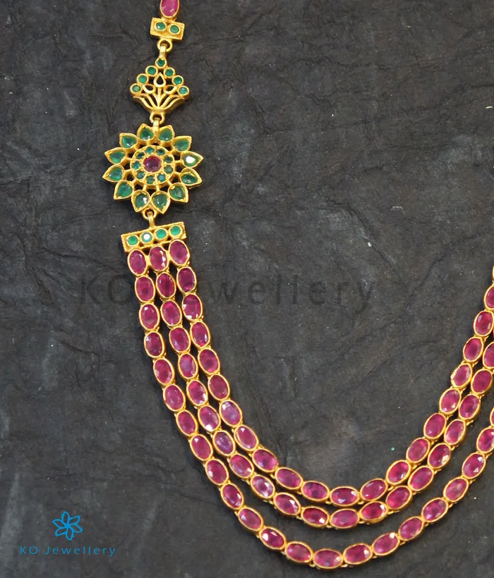Silversmith Necklaces The Aham Silver Layered Necklace Red