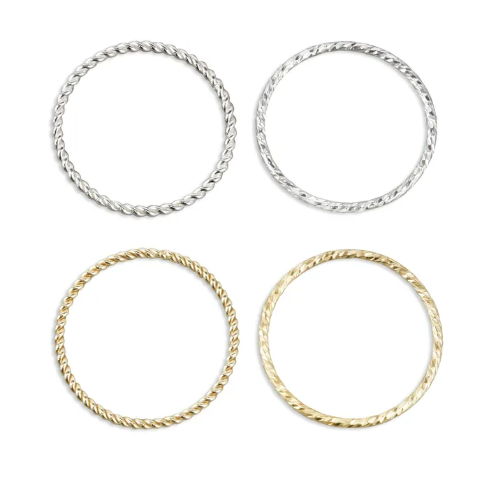Sterling Silver Sparkle Texture Stacking Ring SIZE 6 KS Rings