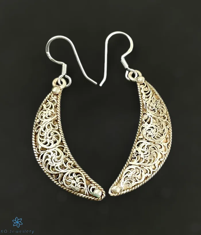 The Kriya Silver Earrings Jaipur Earrings