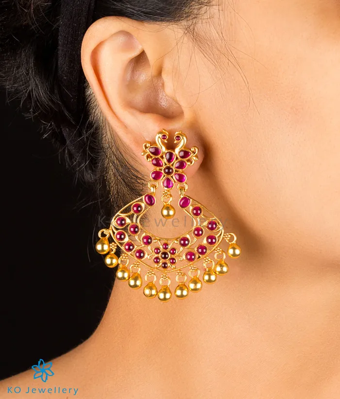 The Zikhin Silver Chand Bali Earrings pallavi Earrings