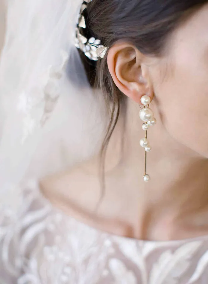 twigs honey Earrings Pearl dewdrop earrings Style 2071