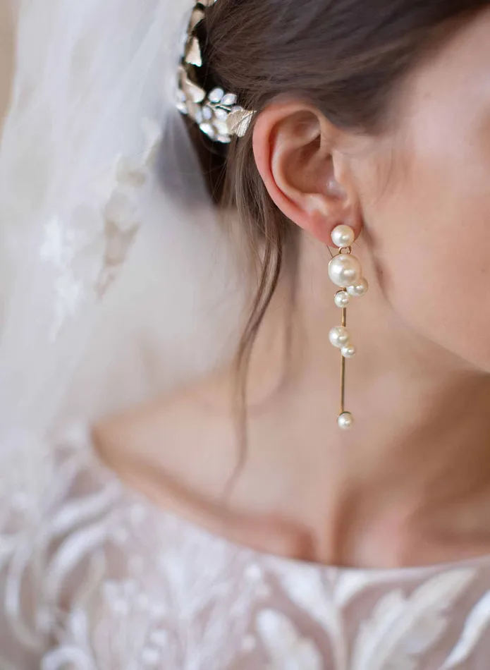 twigs honey Earrings Pearl dewdrop earrings Style 2071