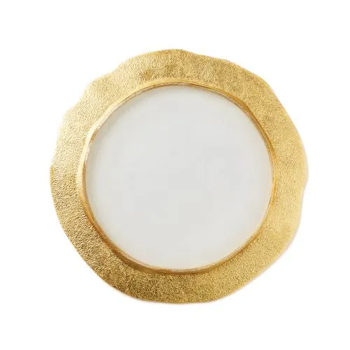 Vietri PreStyled Sets Vietri Rufolo Glass Gold Organic Salad Plate 85D Side Dish Dinnerware Dish Vietri PreStyled Sets Vietri Rufolo Glass Gold Organic Salad Plate 85D Side Dish Dinnerware Dish