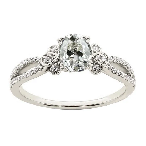 Wedding Ring Oval Old Cut Natural Earth Mined Diamond Floral Split Shank 420 Carats HarryChadEntcom Rings Wedding Ring Oval Old Cut Natural Earth Mined Diamond Floral Split Shank 420 Carats HarryChadEntcom Rings