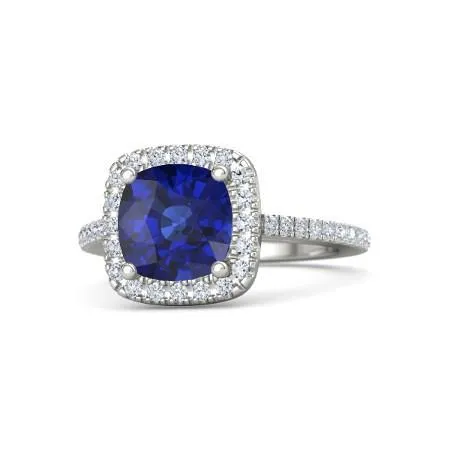White Gold 14K 245 Carats Ceylon Sapphire Natural Earth Mined Diamonds Ring GB Rings White Gold 14K 245 Carats Ceylon Sapphire Natural Earth Mined Diamonds Ring GB Rings
