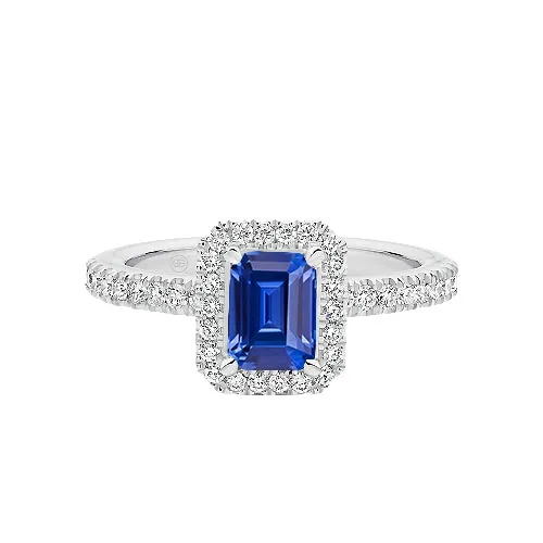 White Gold Halo Wedding Ring Emerald Ceylon Sapphire 350 Carats HarryChadEntcom Rings White Gold Halo Wedding Ring Emerald Ceylon Sapphire 350 Carats HarryChadEntcom Rings