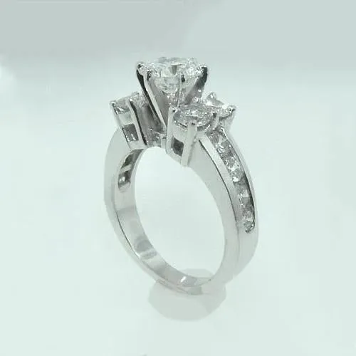 White Gold Round Cut 325 Carats Natural Earth Mined Diamond Large Engagement Ring GB Rings White Gold Round Cut 325 Carats Natural Earth Mined Diamond Large Engagement Ring GB Rings