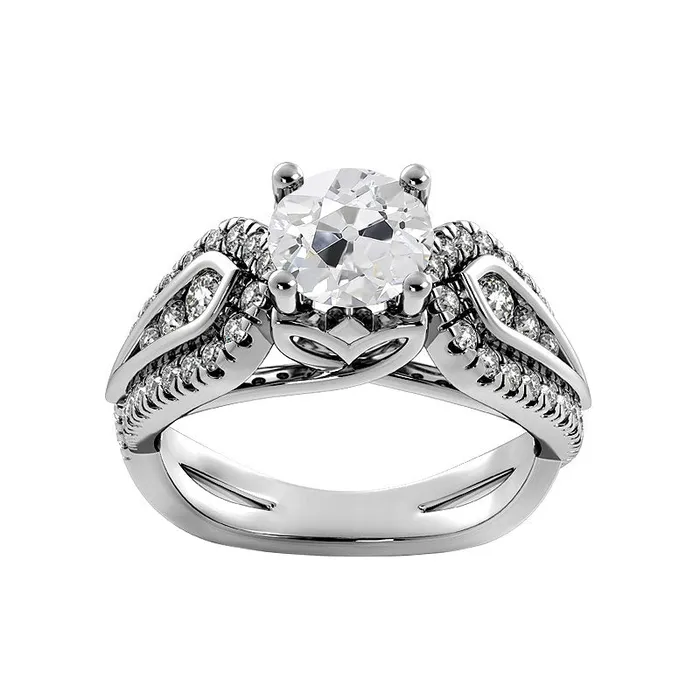 Womens Wedding Ring Round Old Mine Cut Natural Earth Mined Diamonds 375 Carats Prong Set HarryChadEntcom Rings Womens Wedding Ring Round Old Mine Cut Natural Earth Mined Diamonds 375 Carats Prong Set HarryChadEntcom Rings