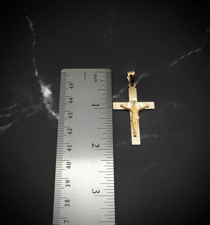 14k Gold Cross Pendant AB and J Necklaces