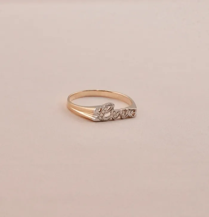 14K Gold Love Womens Ring RG2004 AB and J Rings 14K Gold Love Womens Ring RG2004 AB and J Rings